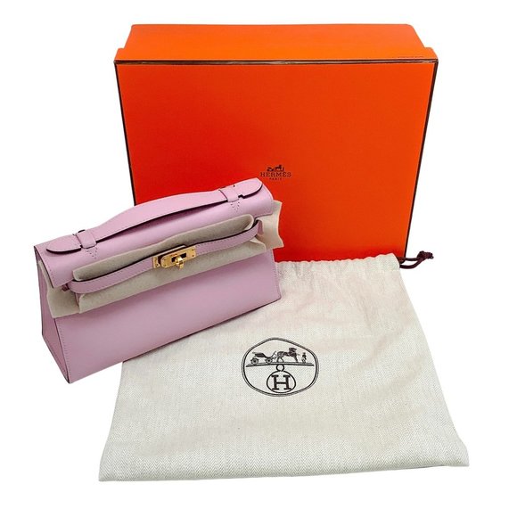 Hermes Pink Leather 2021 Kelly Pouchette - Picture 8 of 9